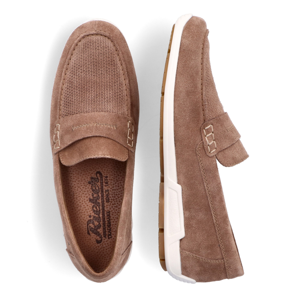 detail Pánské mokasíny RIEKER 09050-64 béžová S3