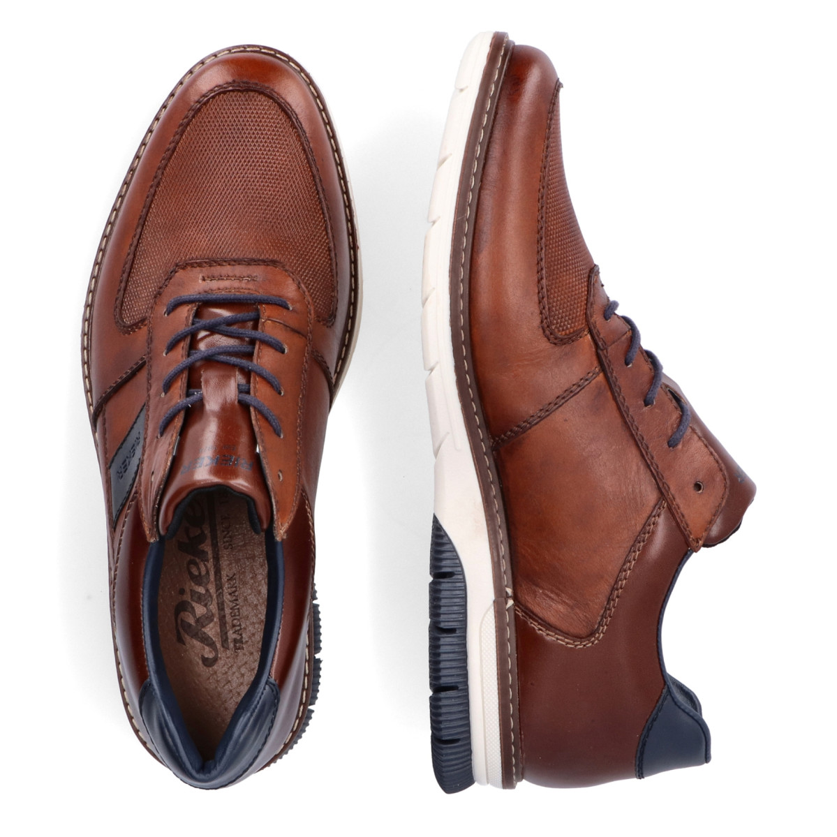 detail Pánské polobotky RIEKER RIE-10103628-S3 hnědá