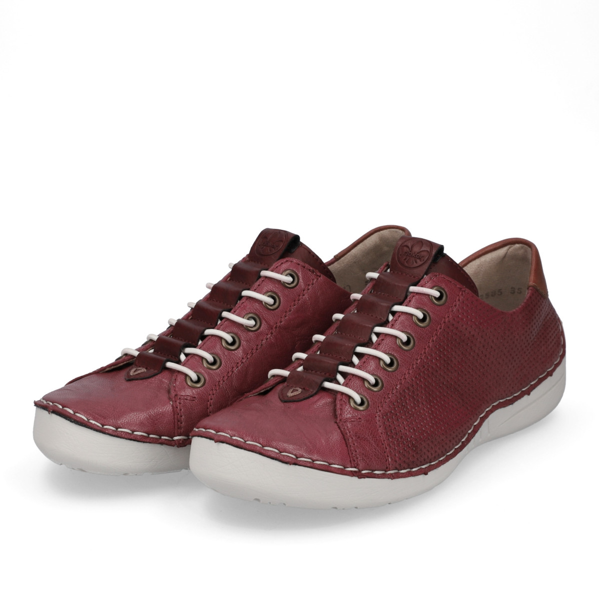 detail Dámské polobotky RIEKER 52585-35 červená S3