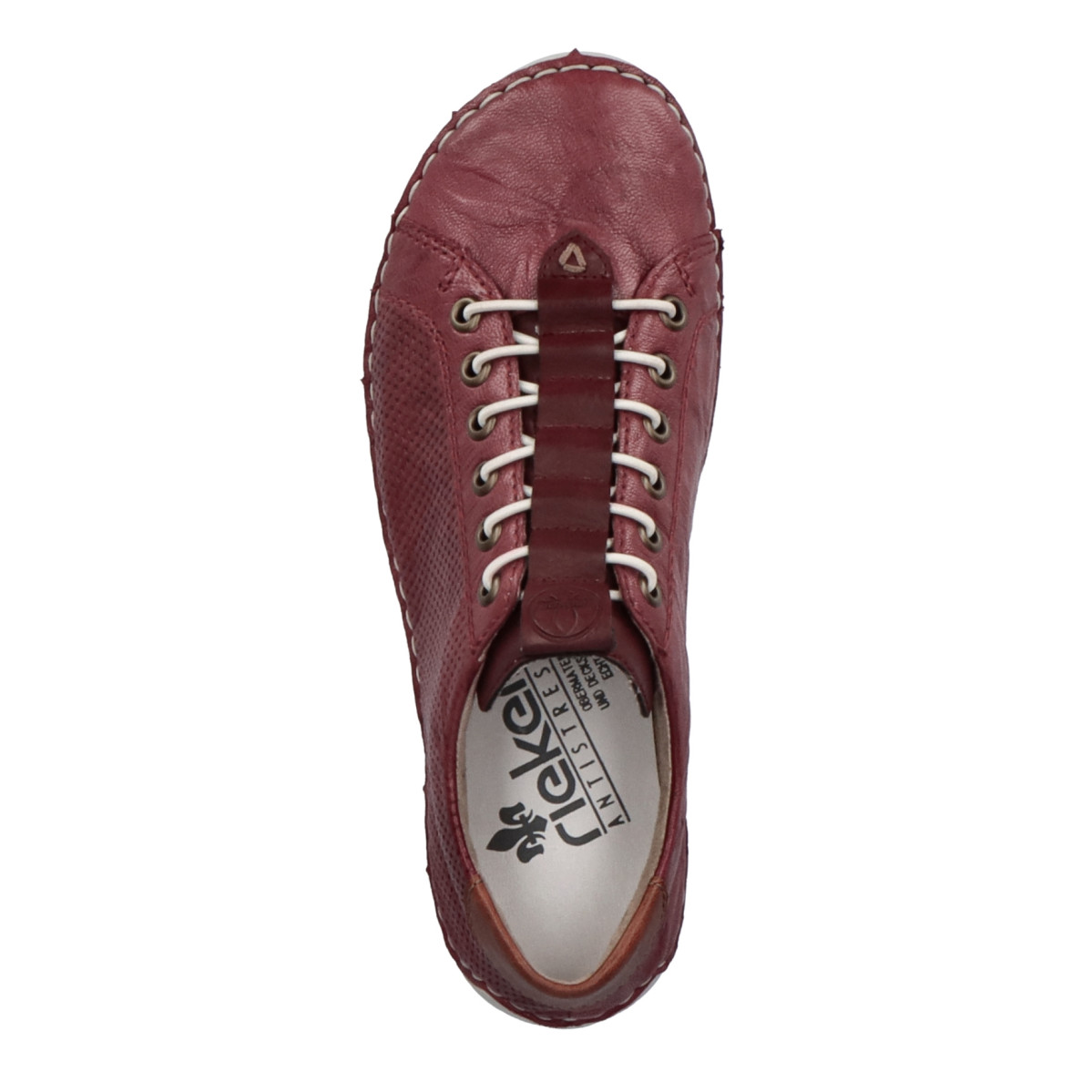 detail Dámské polobotky RIEKER 52585-35 červená S3