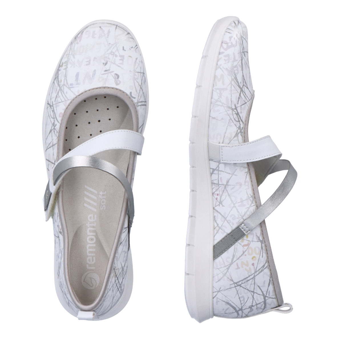 detail Dámské baleríny REMONTE RIE-10103865-S3 bílá