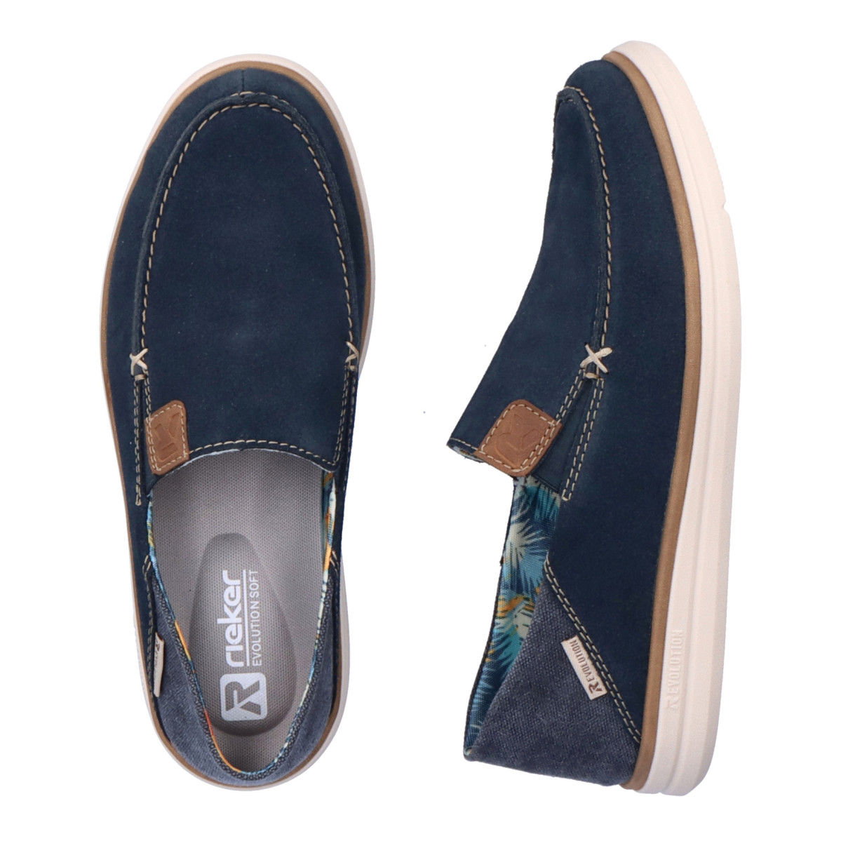 detail Pánske mokasíny RIEKER REVOLUTION U0600-14 modrá S3