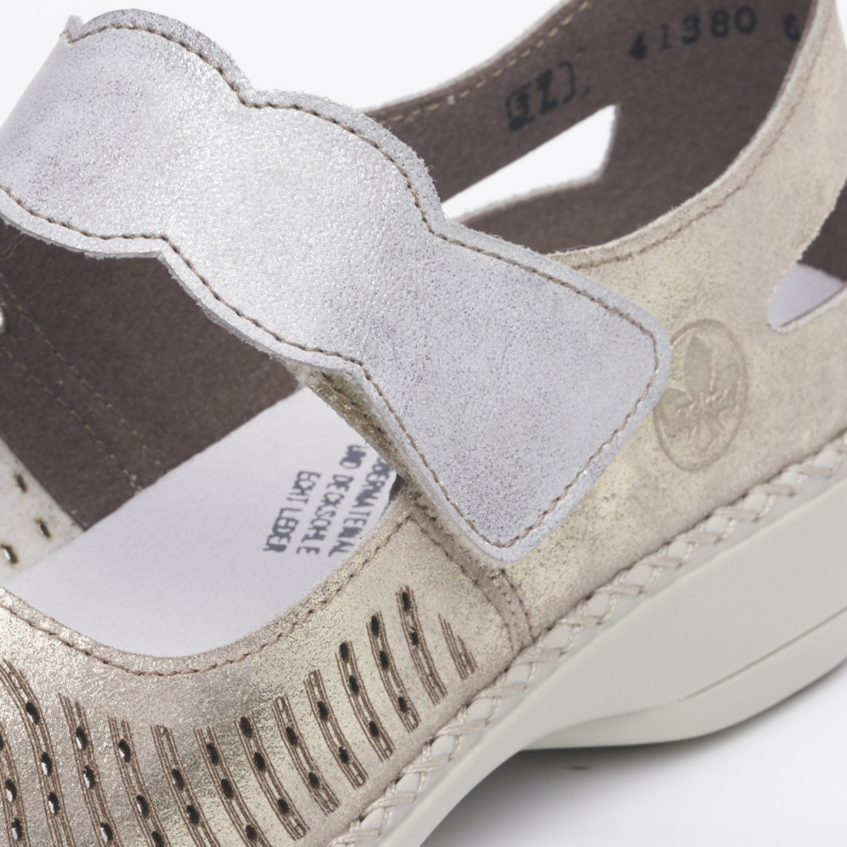detail Dámské polobotky RIEKER 41380-62 zlatá S3