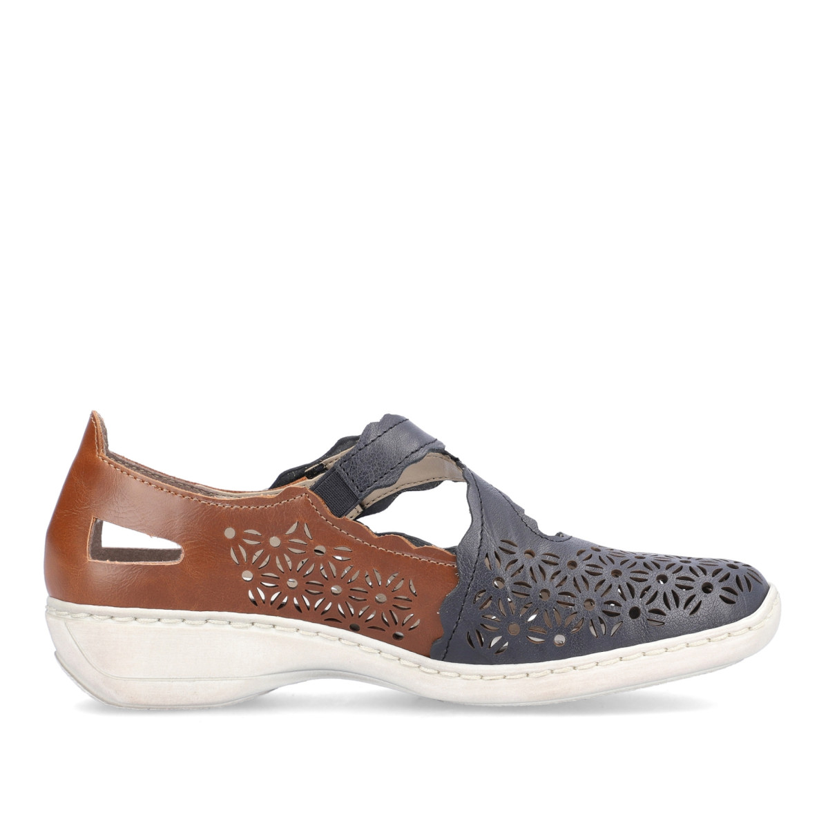 detail Dámské polobotky RIEKER 413G4-14 modrá S5