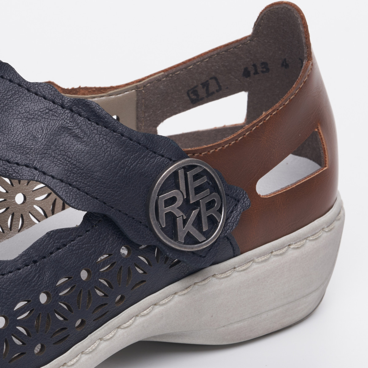 detail Dámské polobotky RIEKER 413G4-14 modrá S5