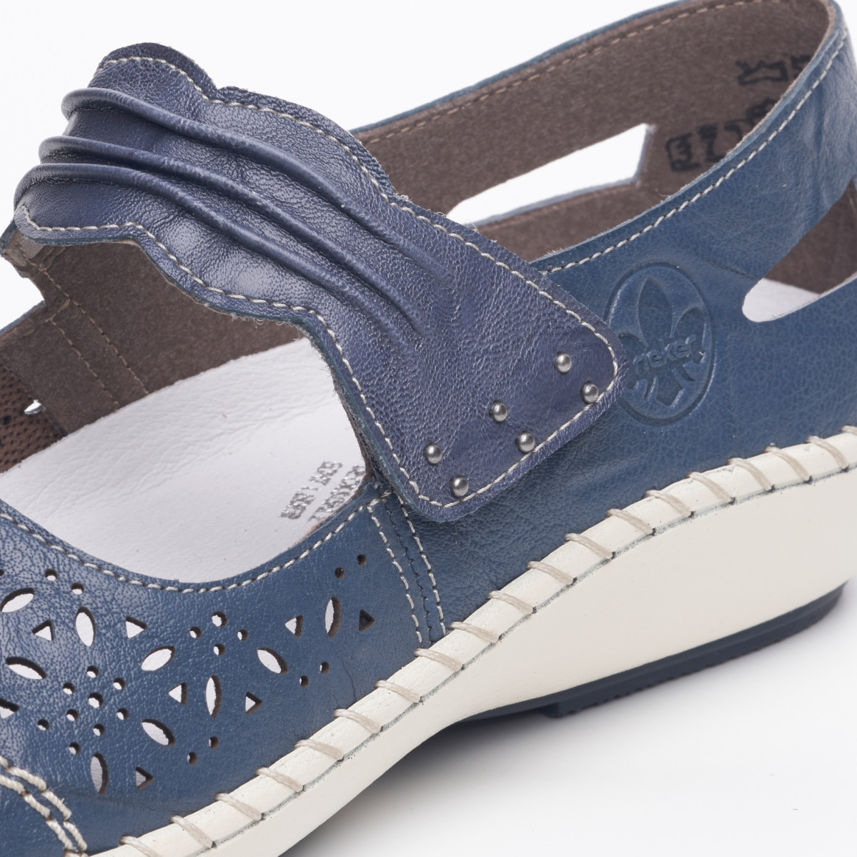 detail Dámské polobotky RIEKER 44896-12 modrá S3