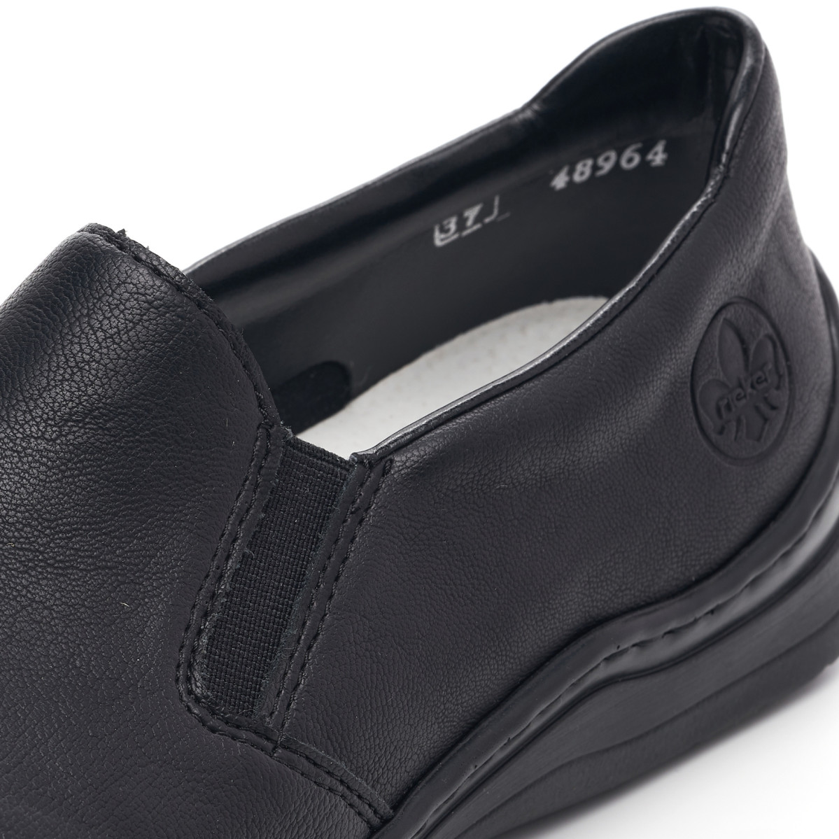 detail Dámské mokasíny RIEKER 48964-00 černá S6