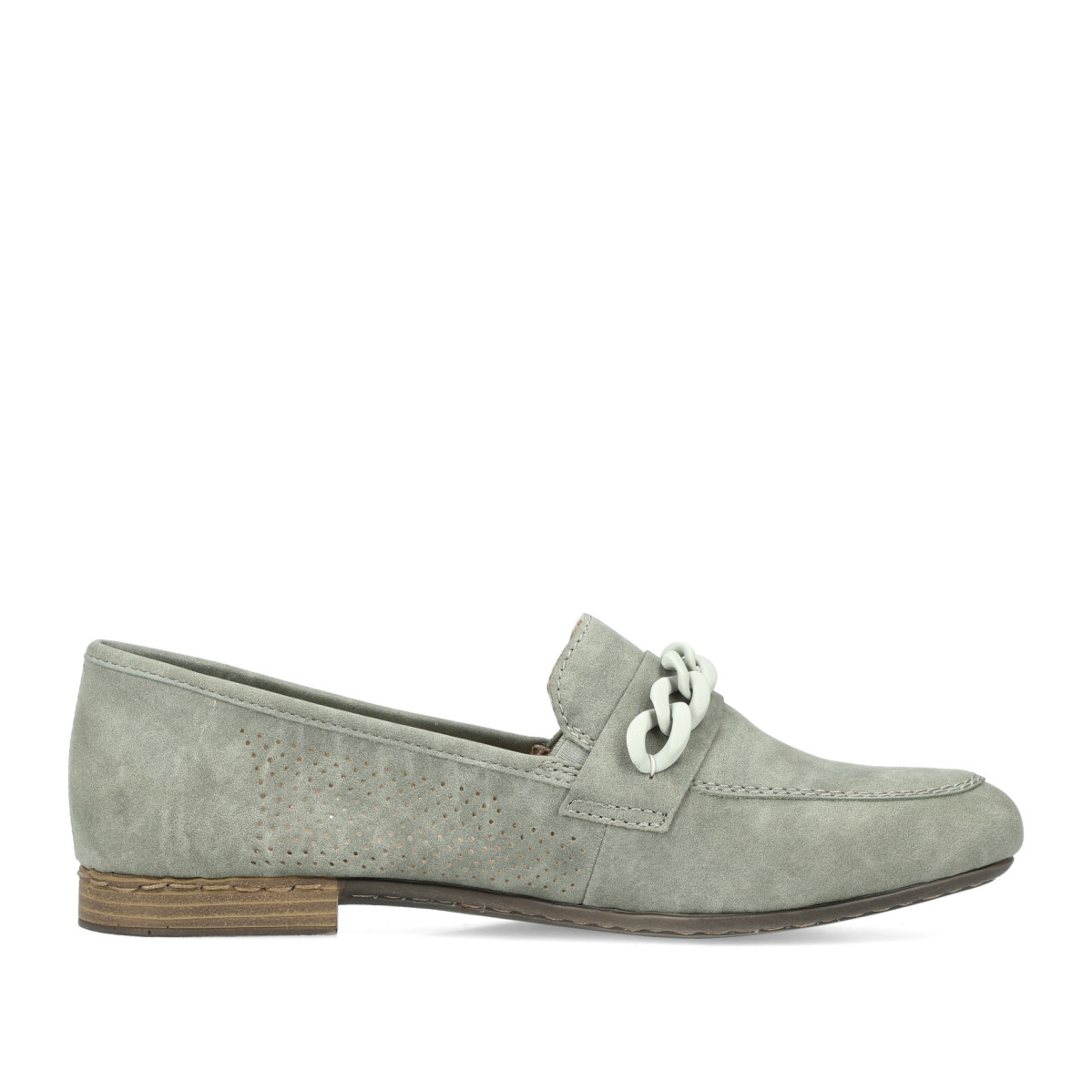 detail Dámské mokasíny RIEKER 51761-52 zelená S3