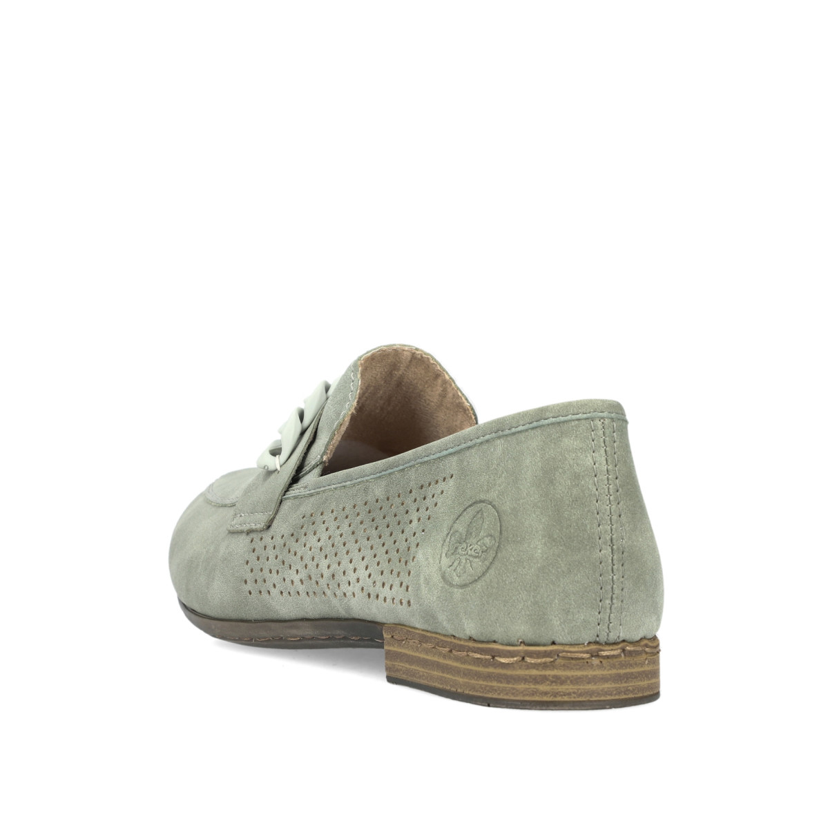detail Dámské mokasíny RIEKER 51761-52 zelená S3
