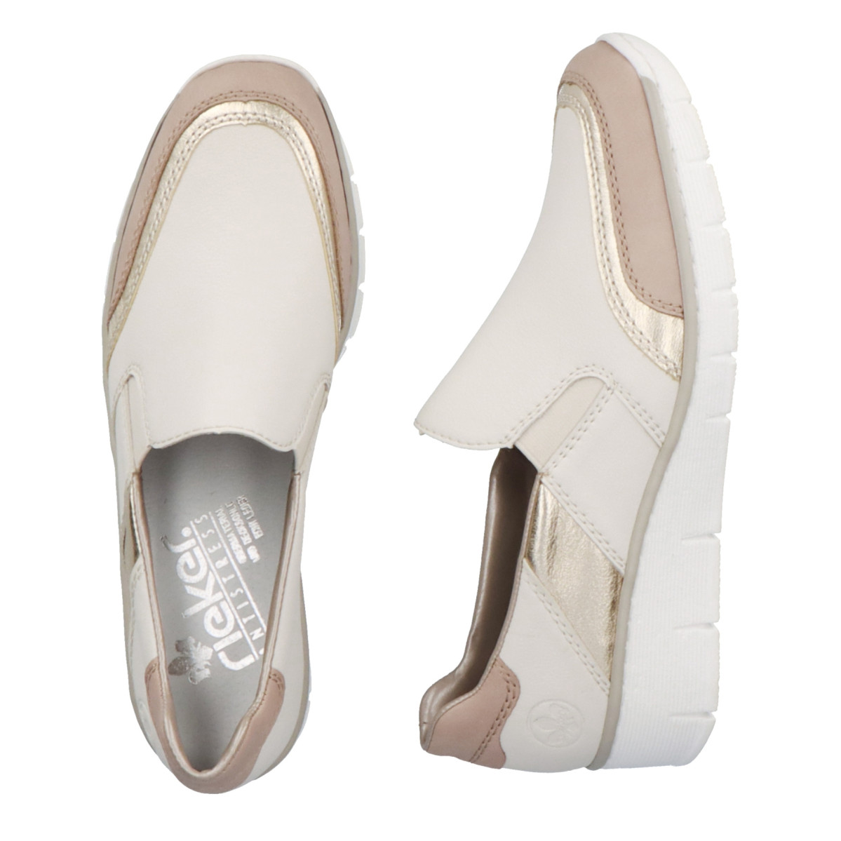 detail Dámské mokasíny RIEKER RIE-10104026-S3 béžová