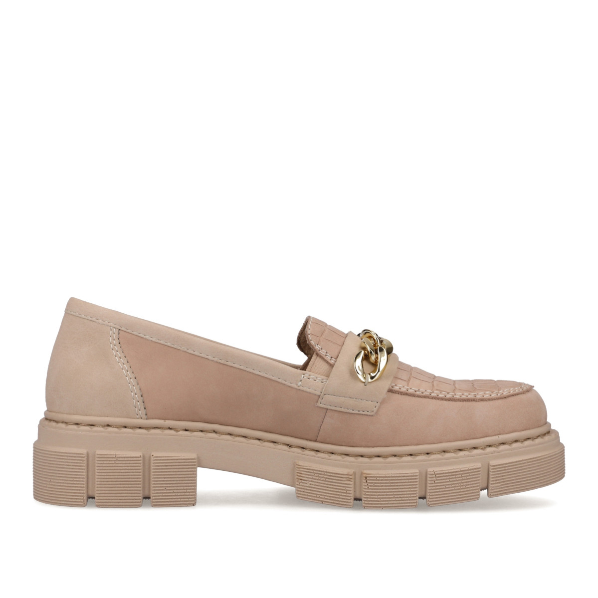 detail Dámské mokasíny RIEKER RIE-10104130-S3 béžová