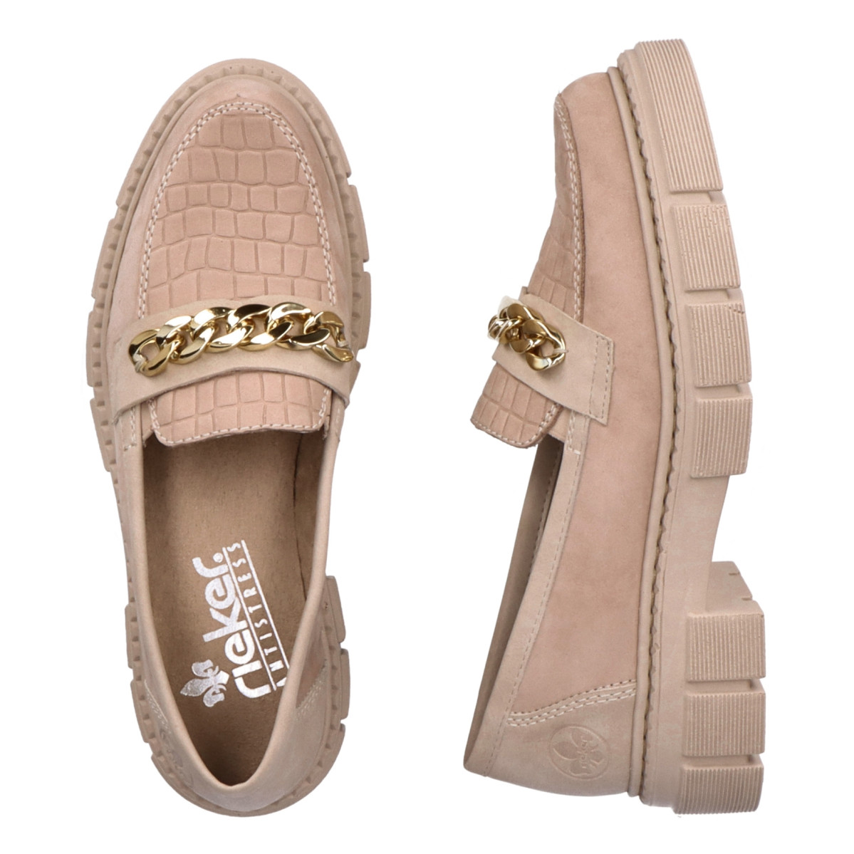 detail Dámské mokasíny RIEKER RIE-10104130-S3 béžová