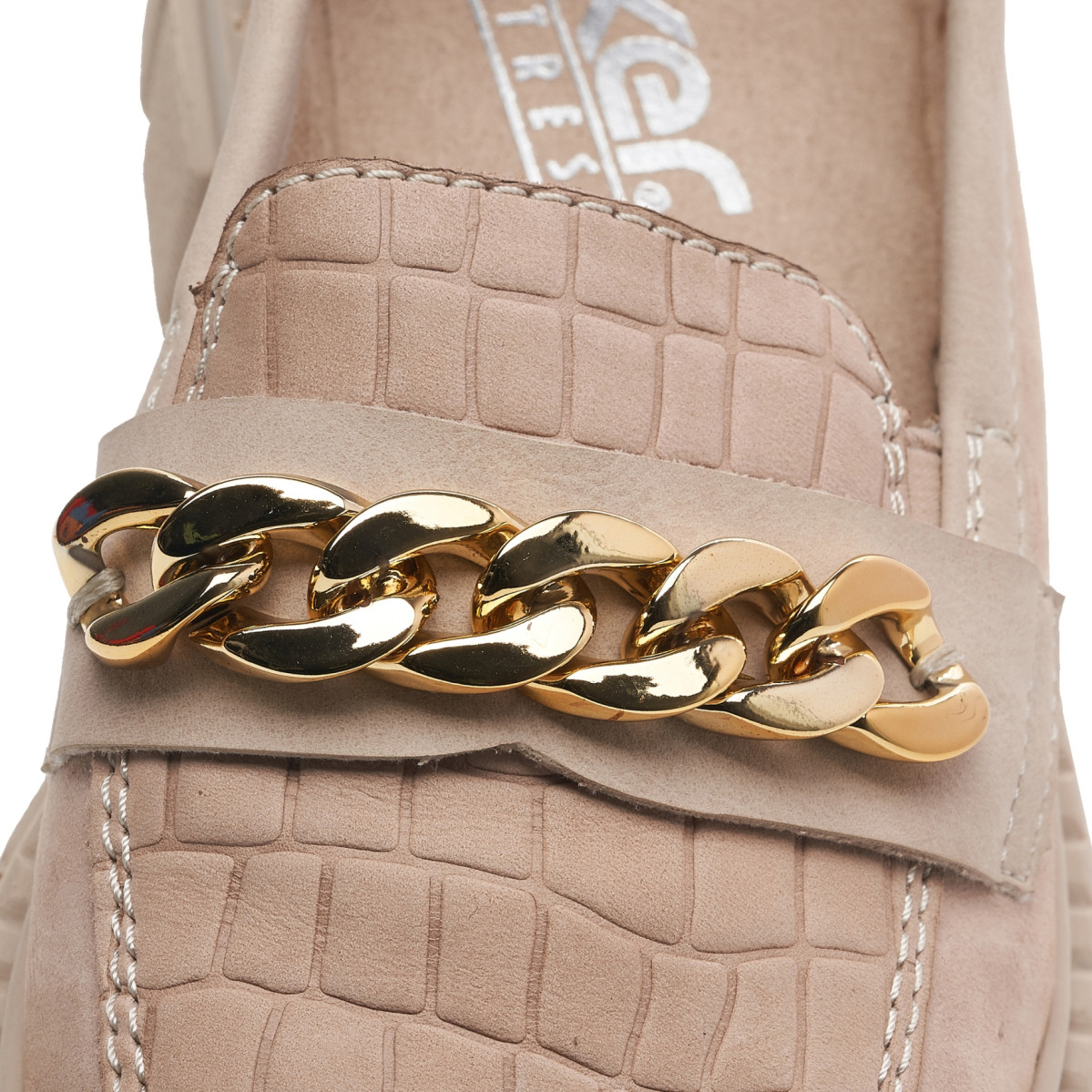 detail Dámské mokasíny RIEKER RIE-10104130-S3 béžová