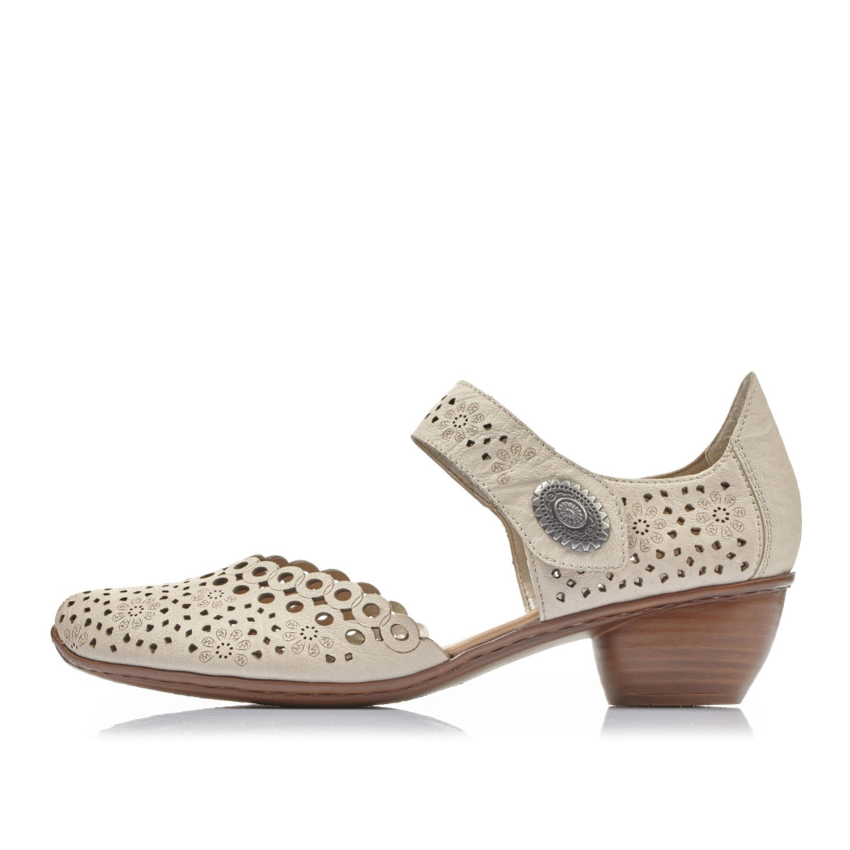 detail Dámske lodičky RIEKER 43753-60 béžová S6