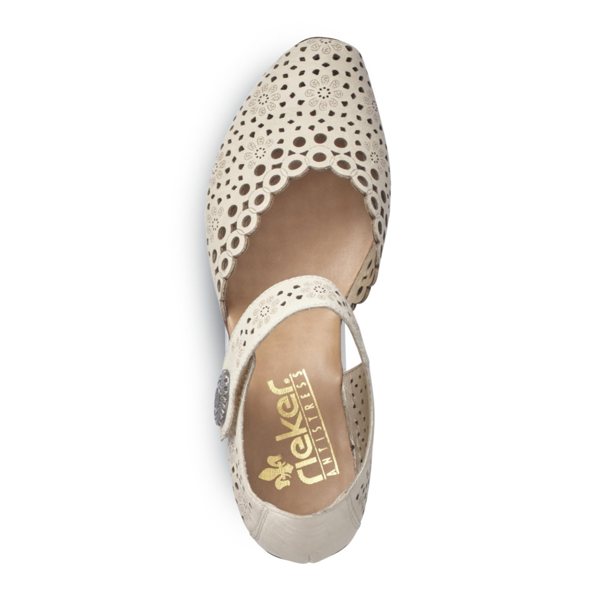 detail Dámske lodičky RIEKER 43753-60 béžová S6