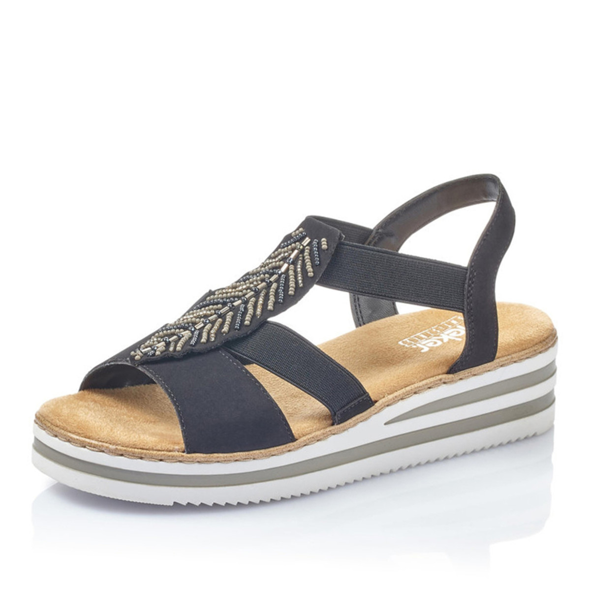 detail Dámské sandály RIEKER RIE-10200430-S3 černá