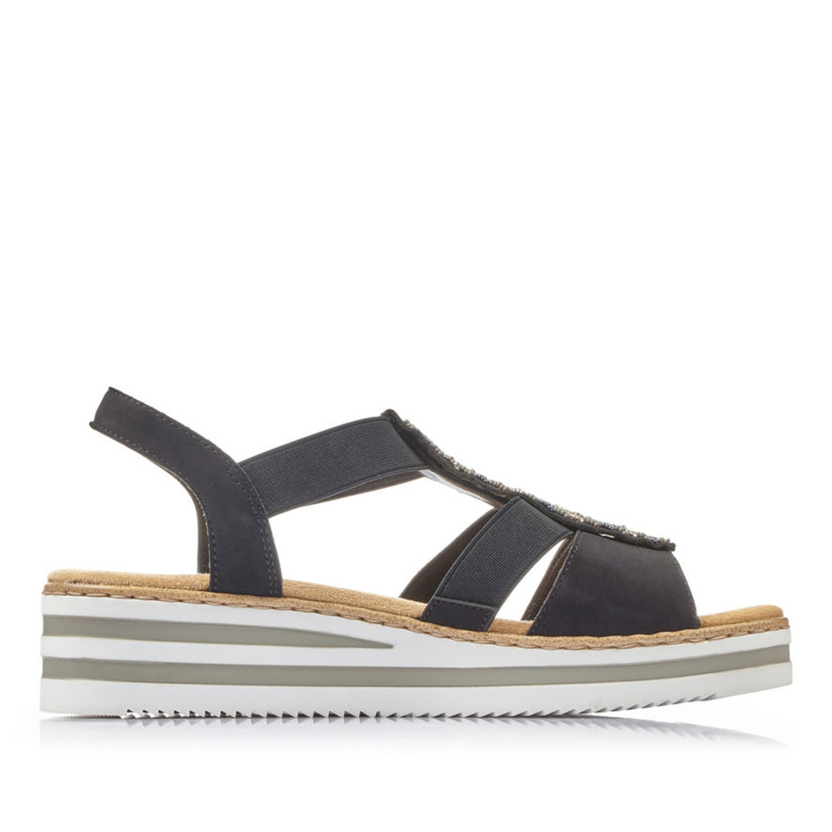 detail Dámské sandály RIEKER RIE-10200430-S3 černá