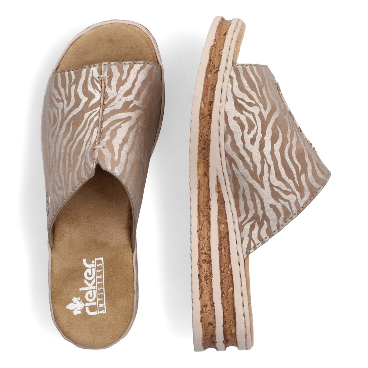 detail Dámské nazouváky RIEKER RIE-10202112-S3 béžová