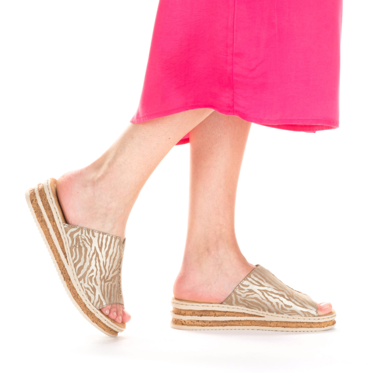 detail Dámské nazouváky RIEKER RIE-10202112-S3 béžová