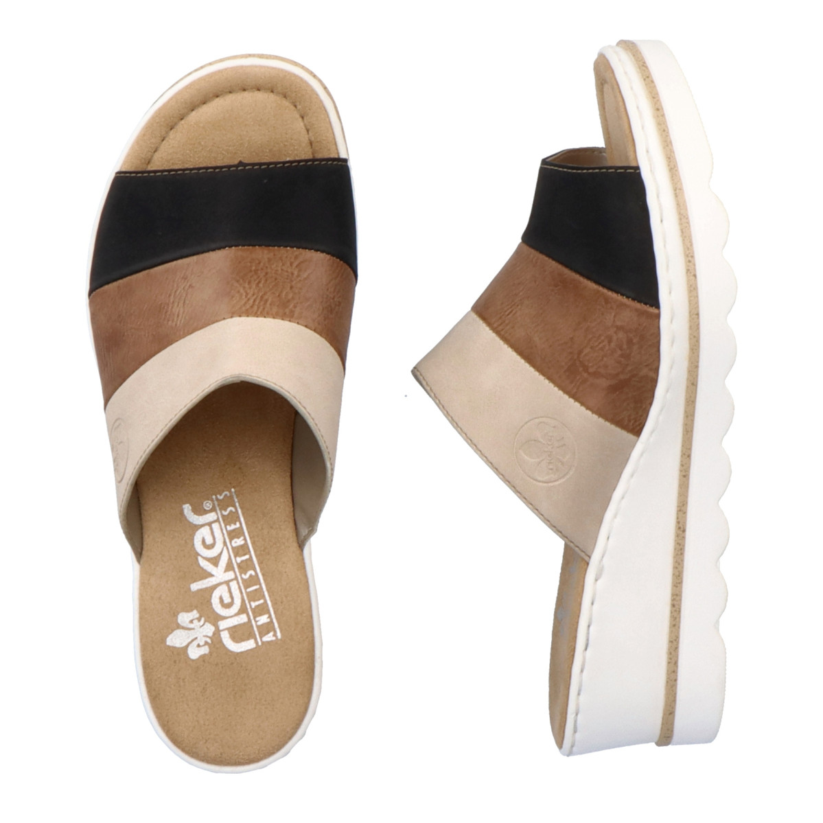 detail Dámské nazouváky RIEKER 67492-64 béžová S4