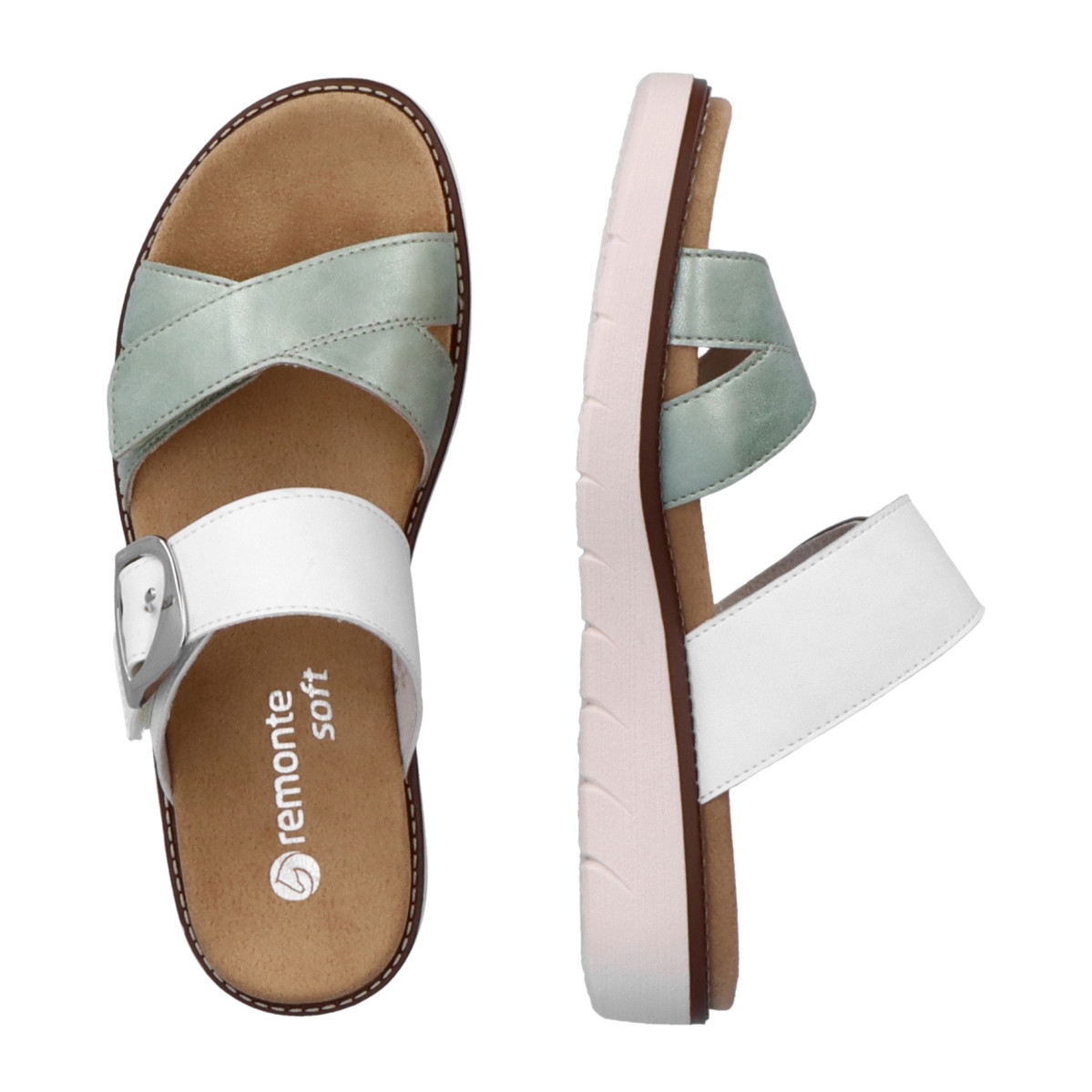 detail Dámské nazouváky REMONTE D2048-52 zelená S3