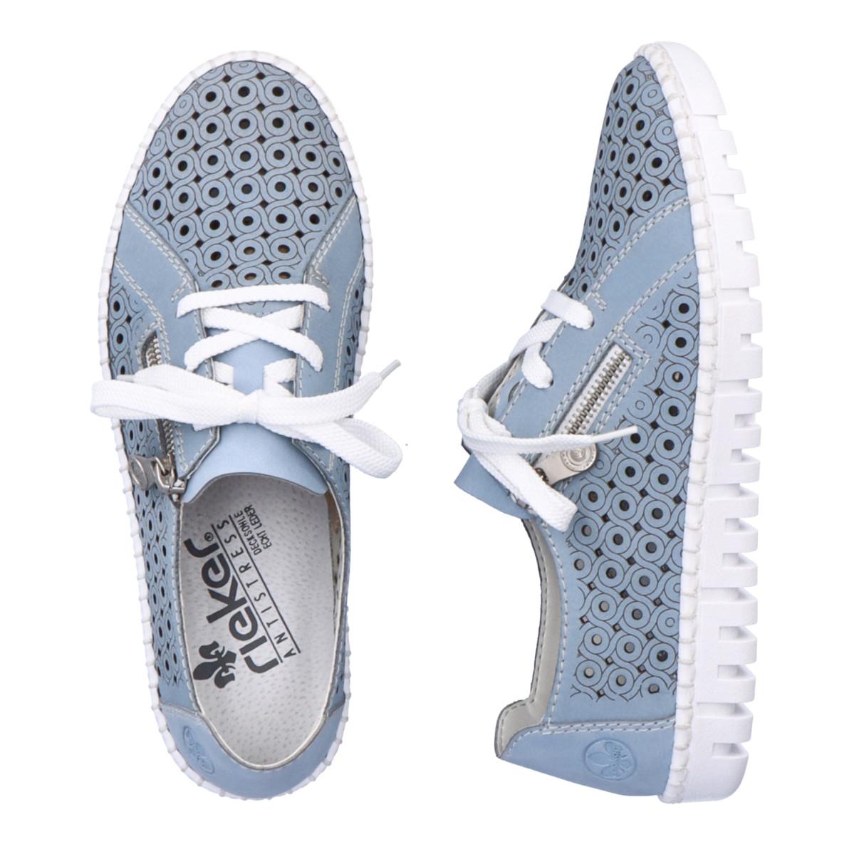 detail Dámské polobotky RIEKER M2300-10 modrá S3