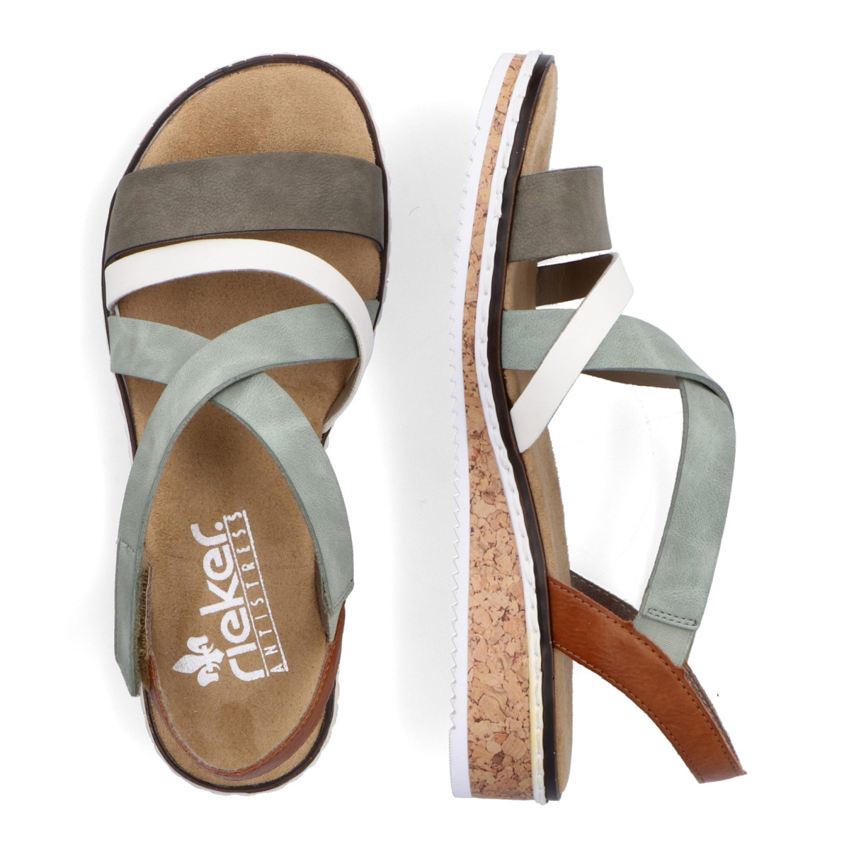 detail Dámské sandály RIEKER V3663-52 zelená S3