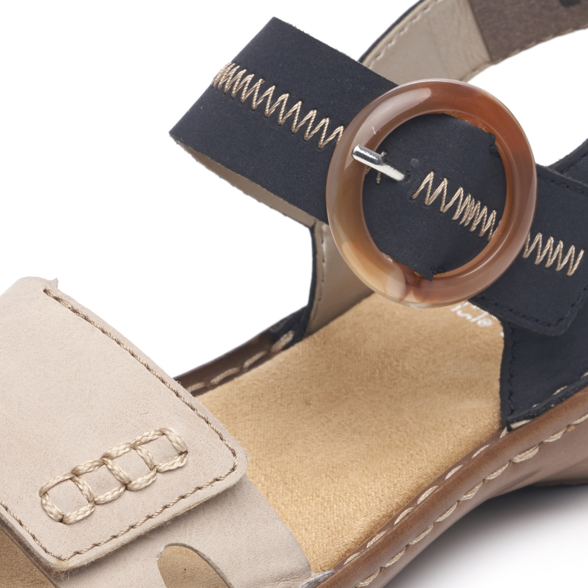 detail Dámské sandály RIEKER RIE-10202387-S3 béžová