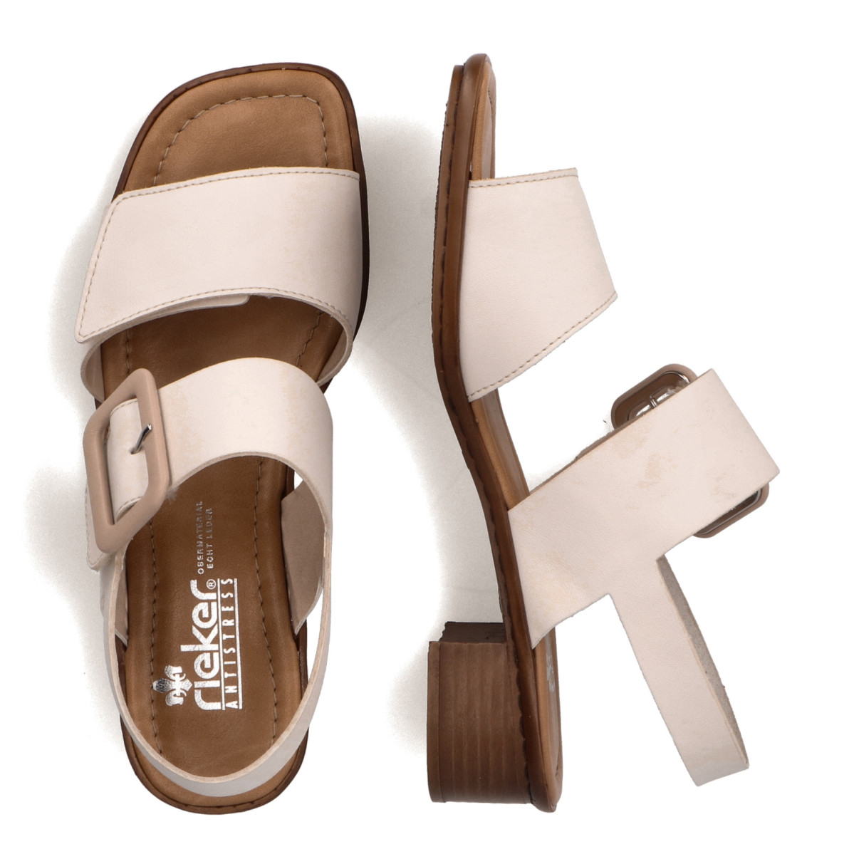 detail Dámské sandály RIEKER 62663-60 béžová S5