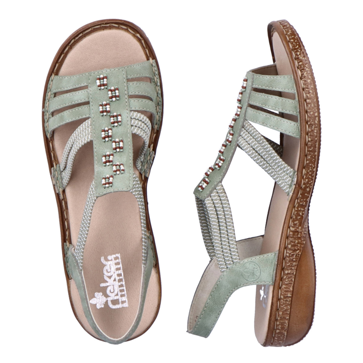 detail Dámské sandály RIEKER RIE-10202394-S3 zelená