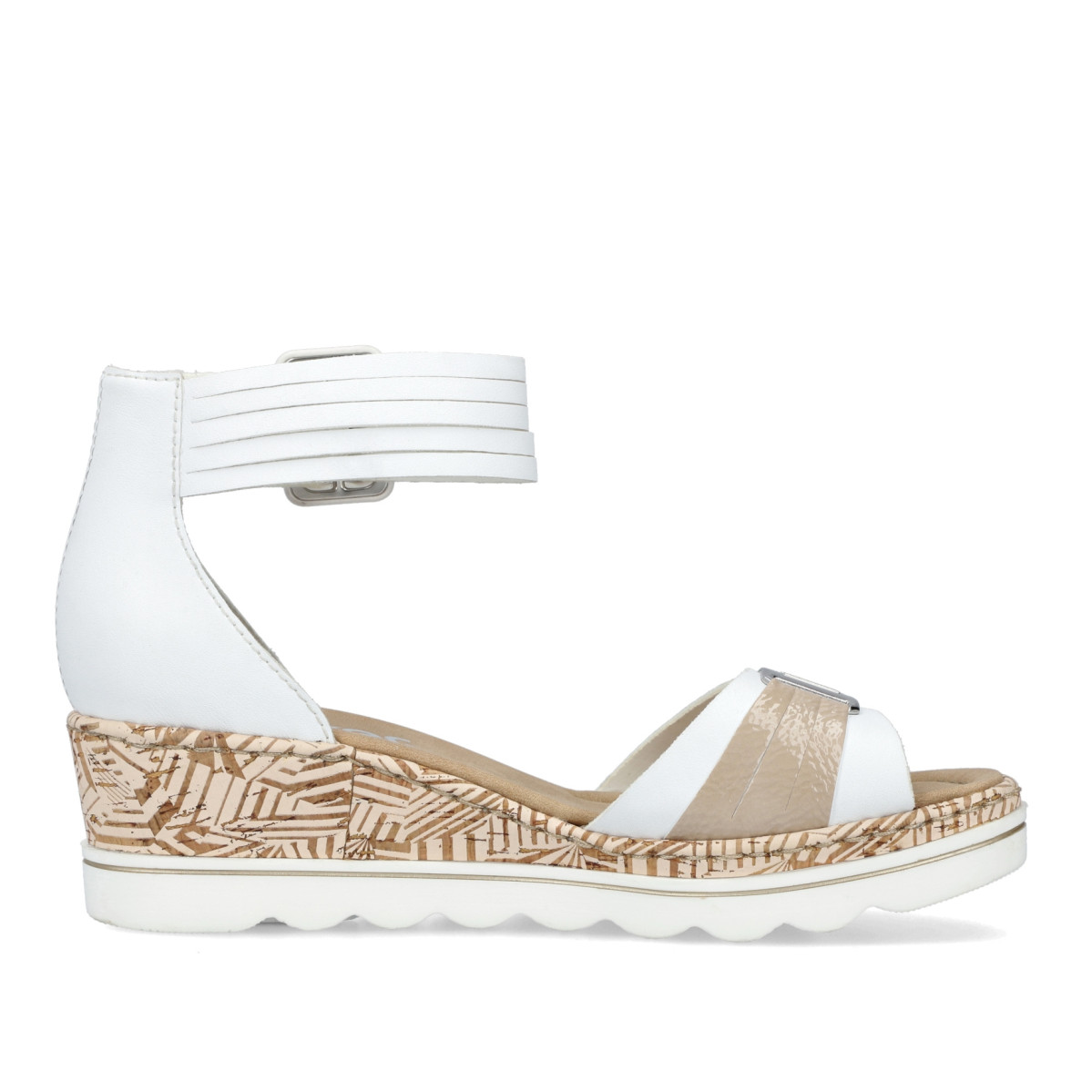 detail Dámské sandály RIEKER 67191-80 bílá S4