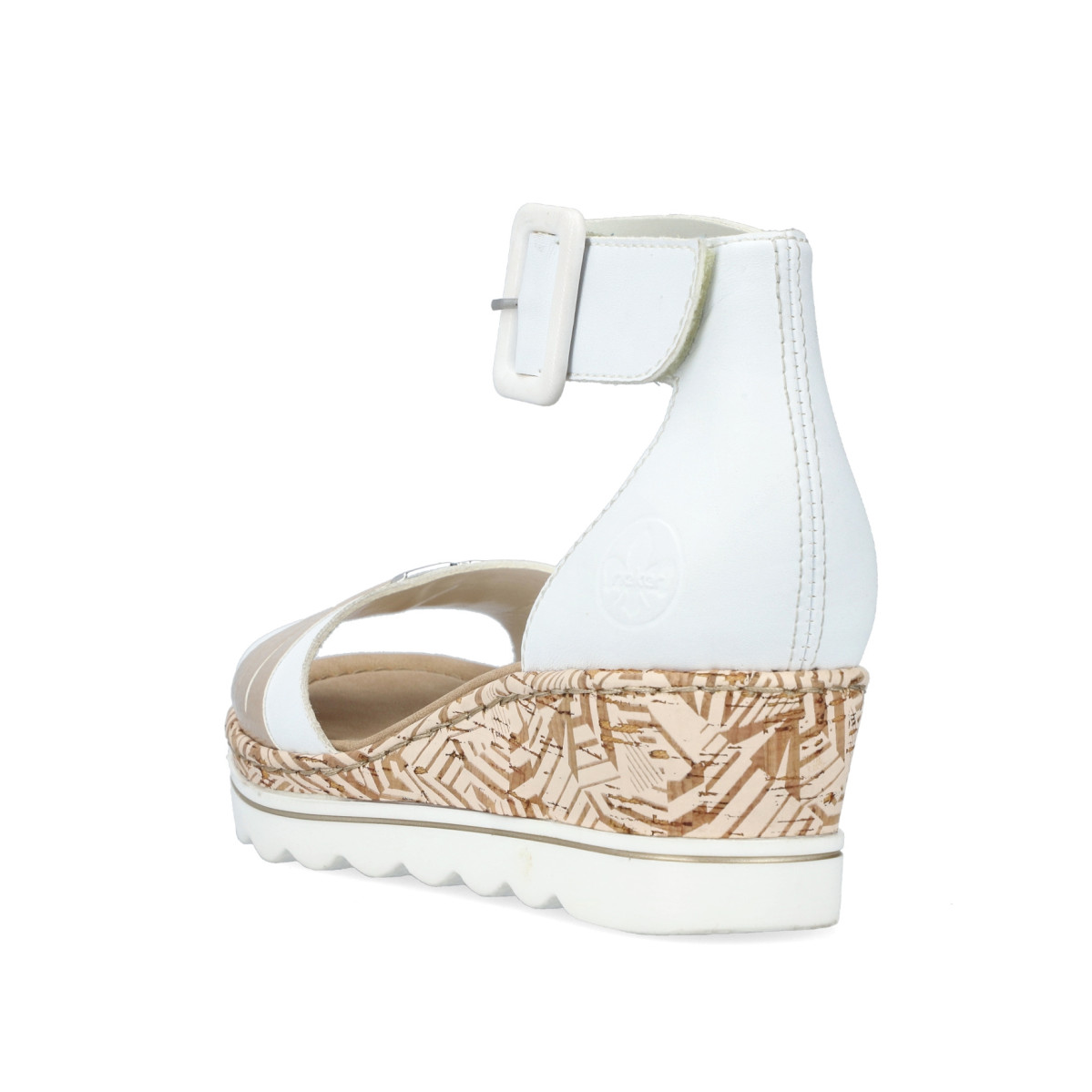 detail Dámské sandály RIEKER 67191-80 bílá S4