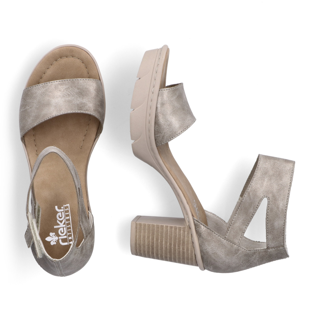 detail Dámské sandály RIEKER RIE-10202444-S3 zlatá