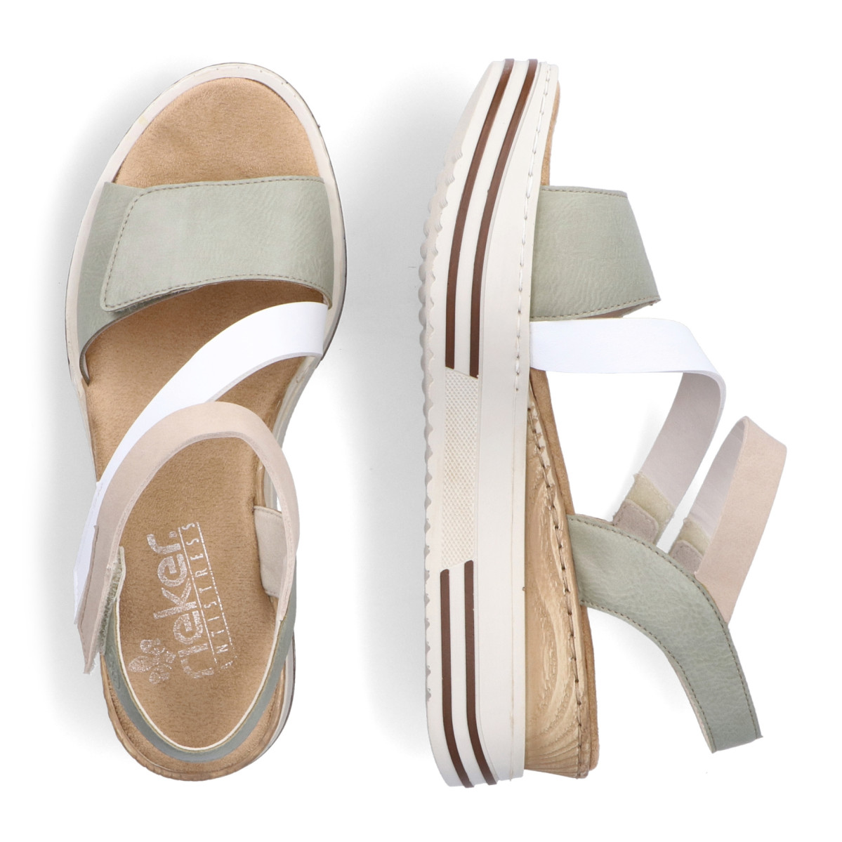 detail Dámské sandály RIEKER V1654-52 zelená S3