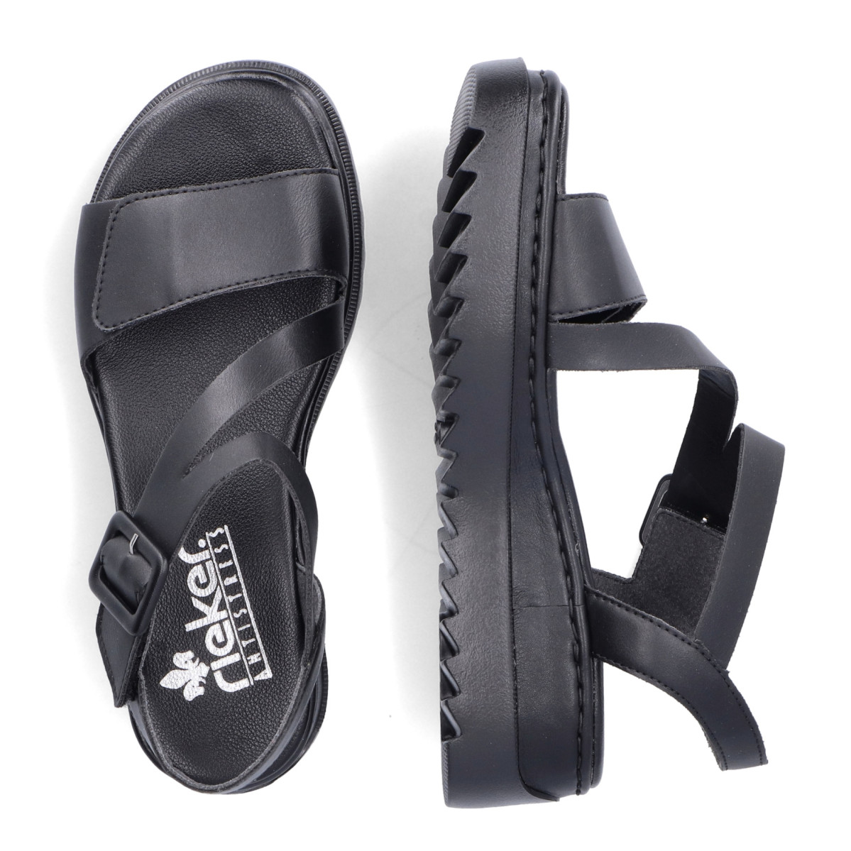 detail Dámské sandály RIEKER RIE-10202530-S3 černá