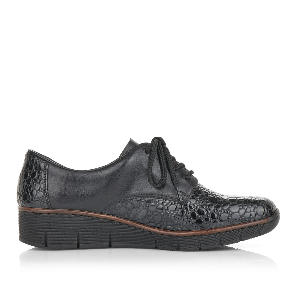 detail Dámské polobotky RIEKER 53710-45 černá W0