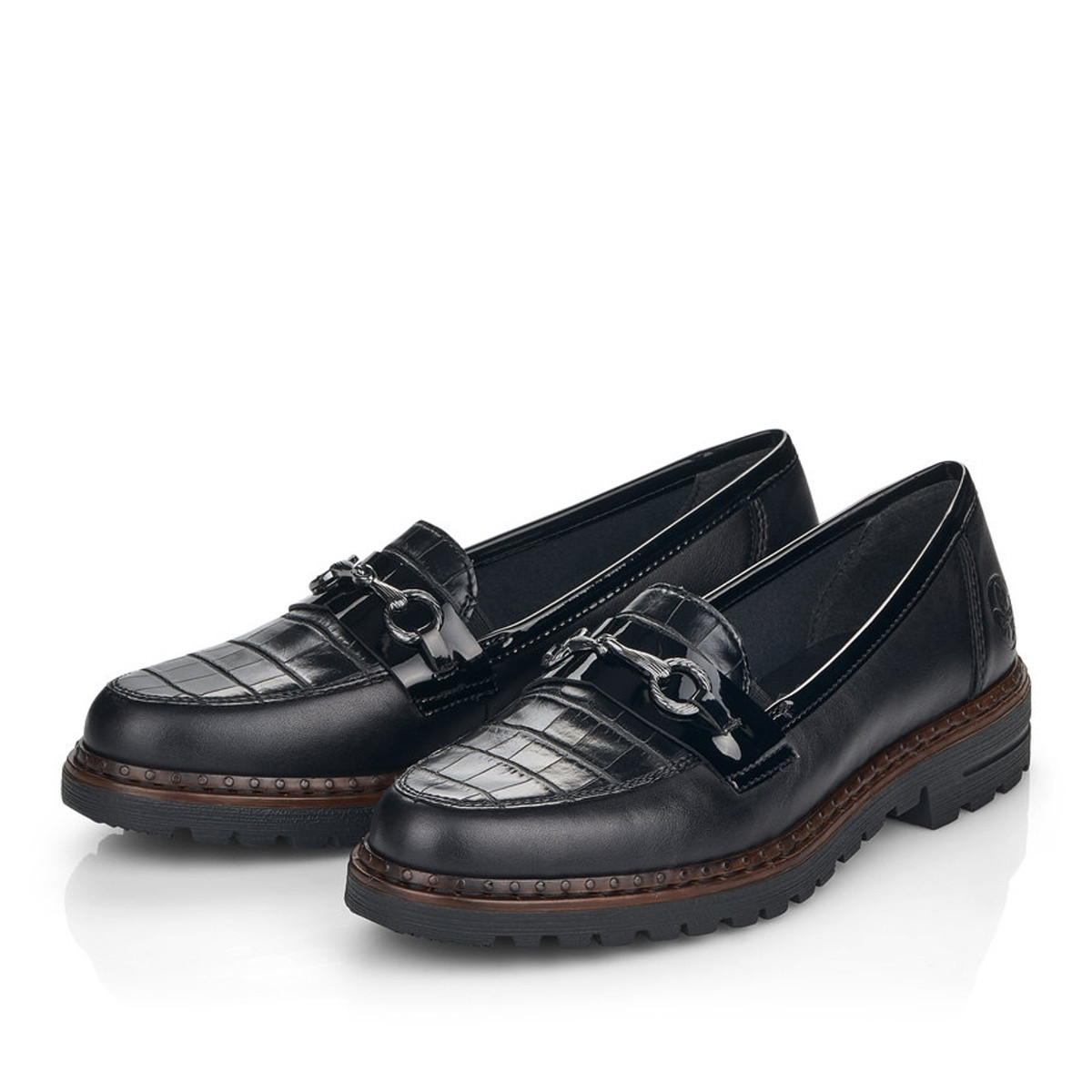 detail Dámské mokasíny RIEKER 54862-01 černá W4