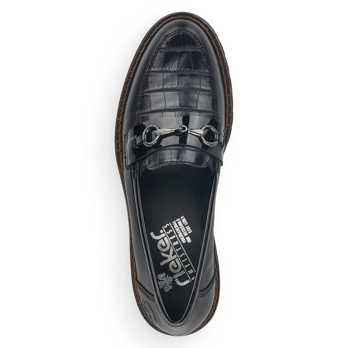 detail Dámské mokasíny RIEKER 54862-01 černá W4