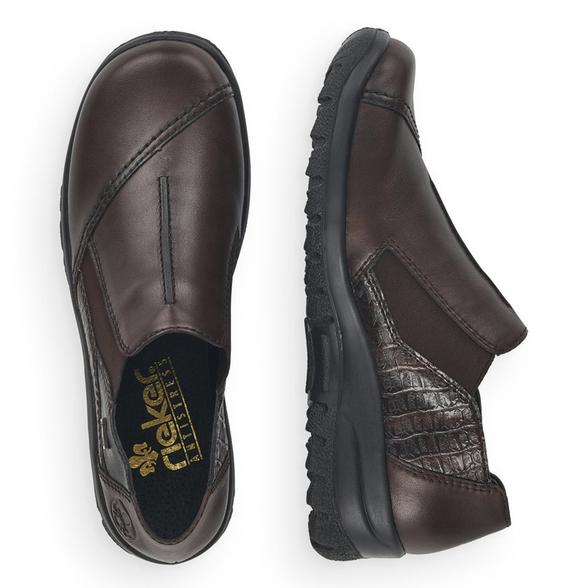 detail Dámské polobotky RIEKER RIE-10101556-W1 hnědá