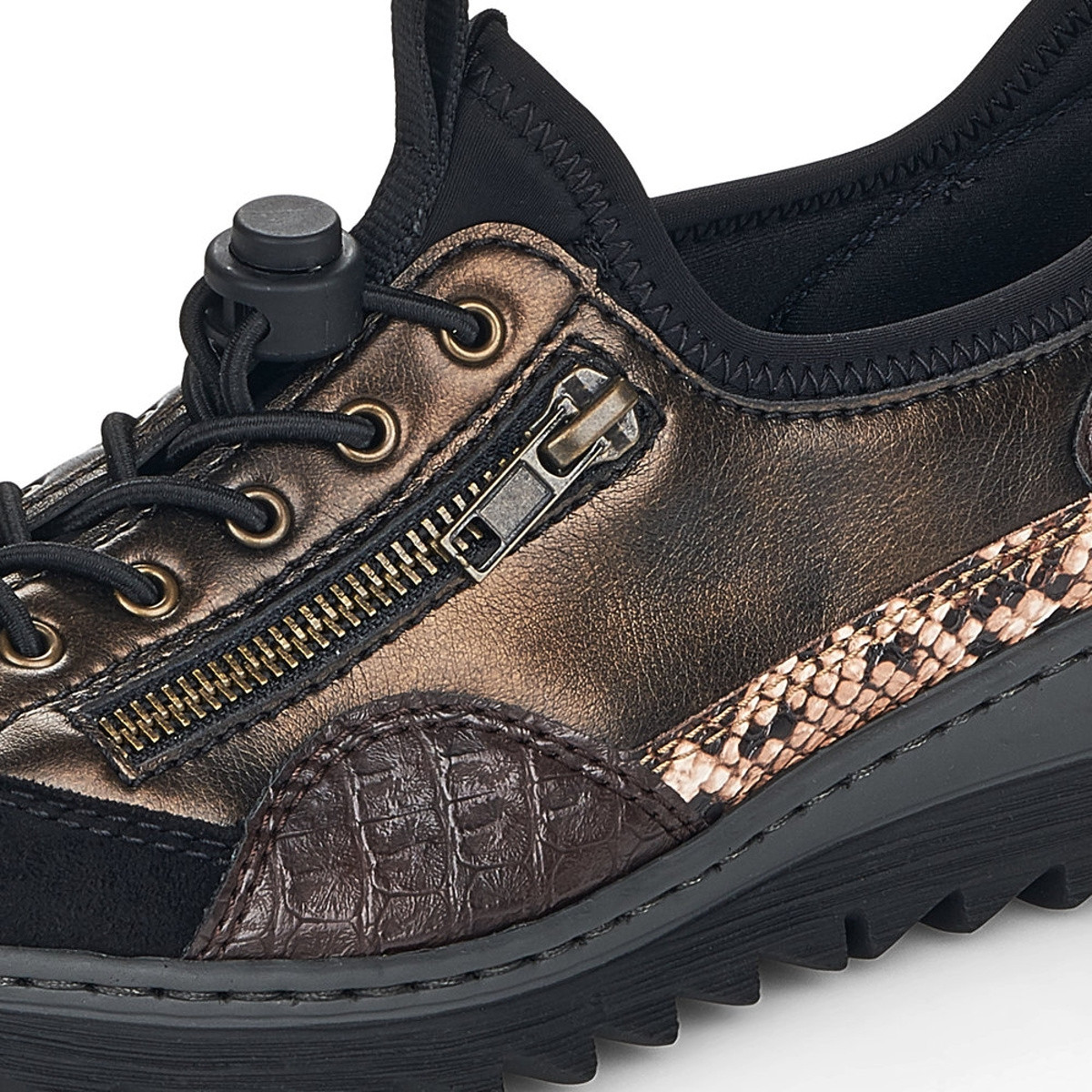 detail Dámské polobotky RIEKER RIE-10101558-W1 hnědá