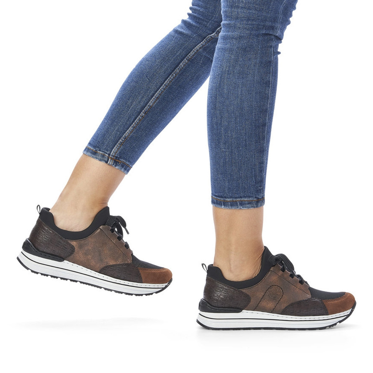 detail Dámské tenisky RIEKER RIE-10101573-W1 hnědá