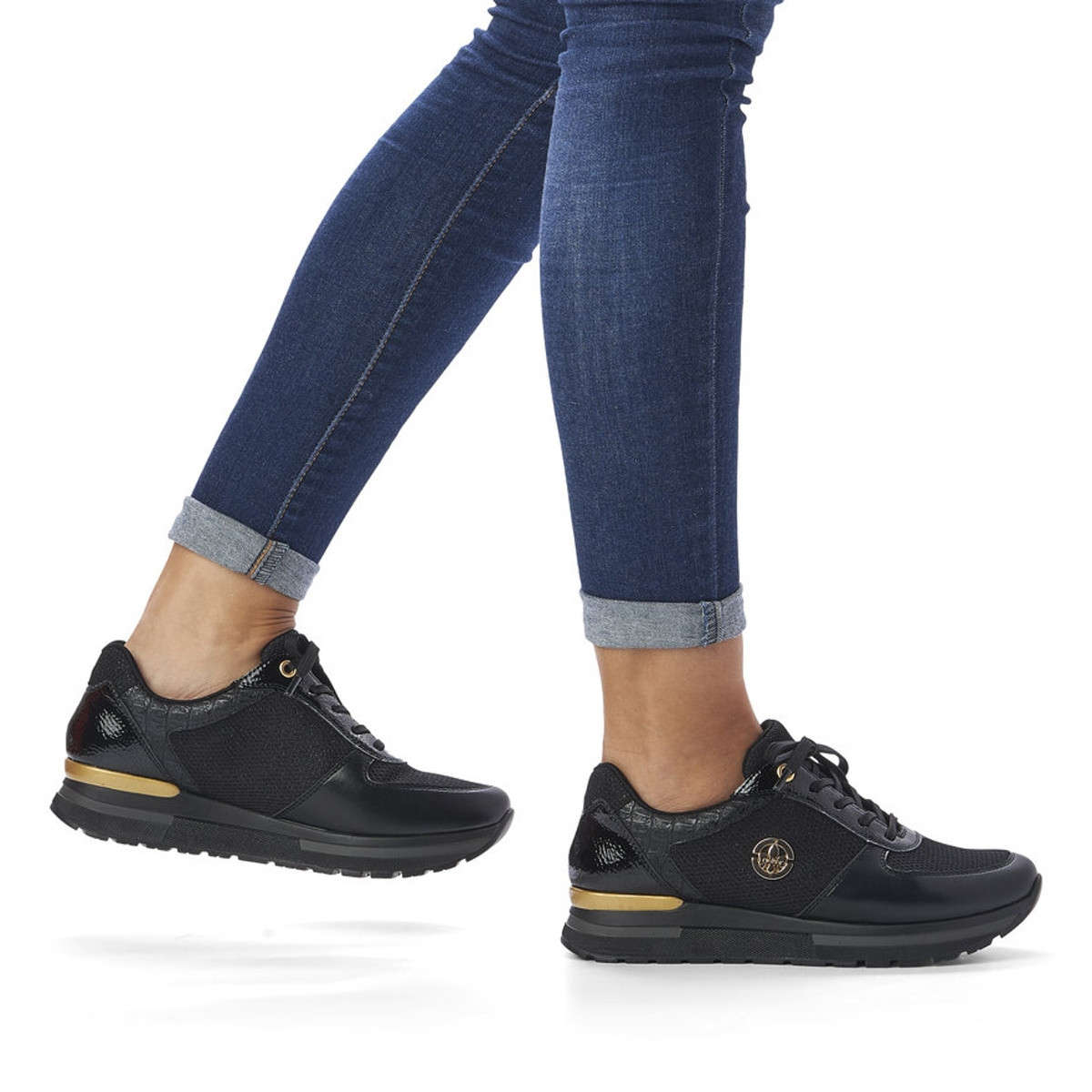 detail Dámské tenisky RIEKER RIE-10101574-W1 černá