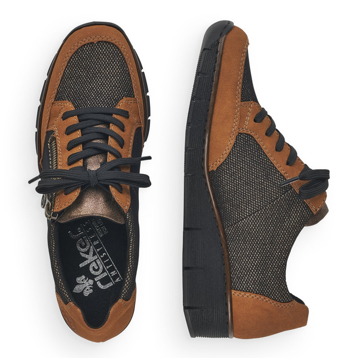 detail Dámské polobotky RIEKER RIE-10101634-W1 hnědá