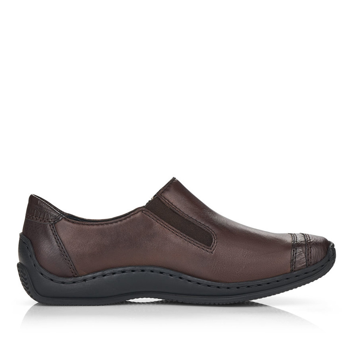 detail Dámské mokasíny RIEKER RIE-10101688-W1 hnědá