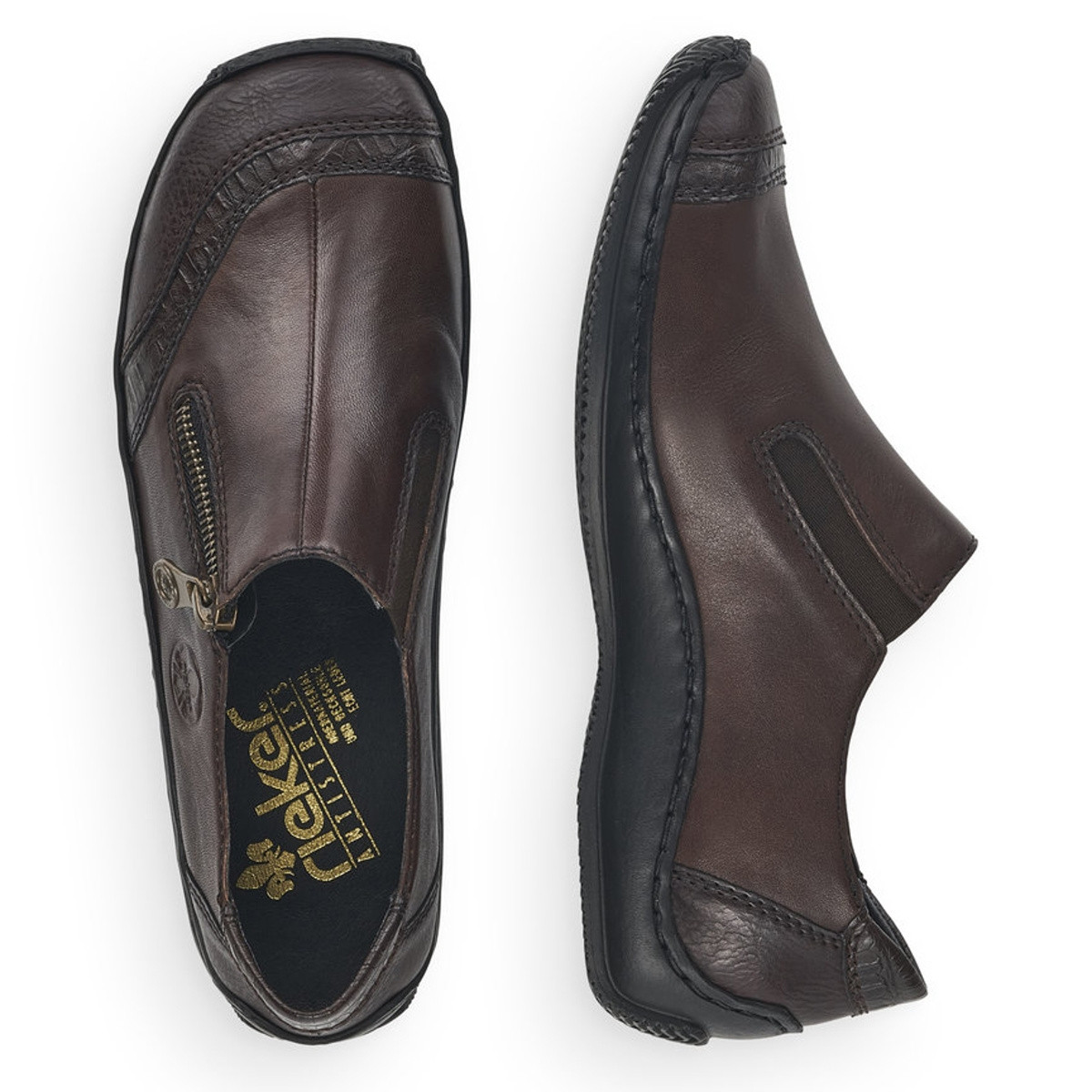 detail Dámské mokasíny RIEKER RIE-10101688-W1 hnědá