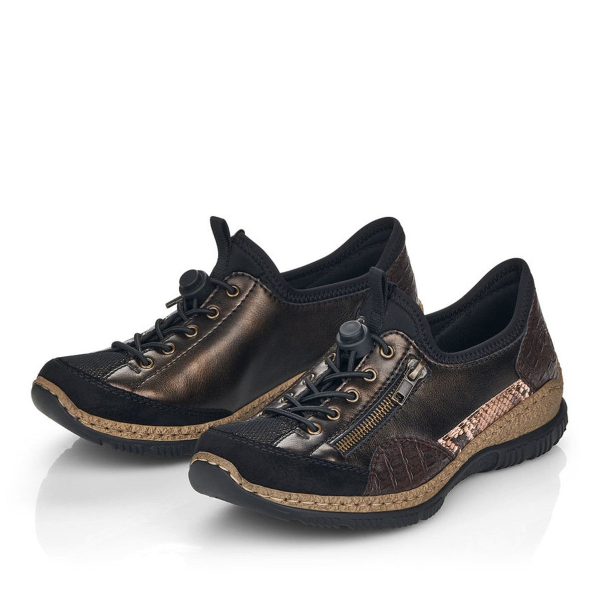 detail Dámské tenisky RIEKER RIE-10101703-W2 hnědá