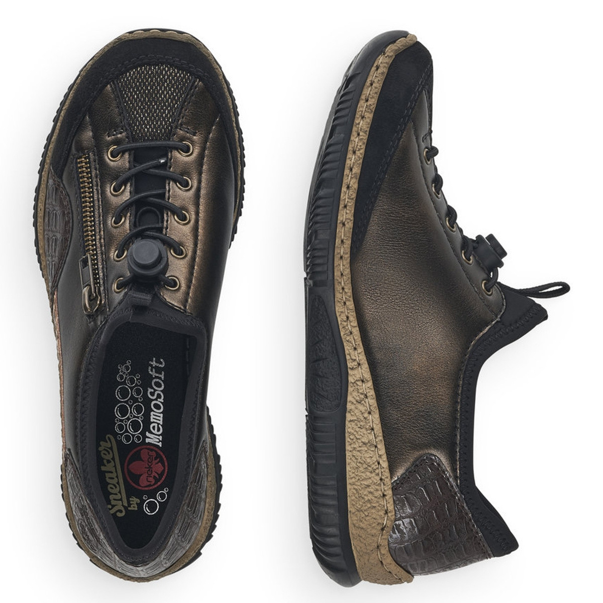 detail Dámské tenisky RIEKER RIE-10101703-W2 hnědá