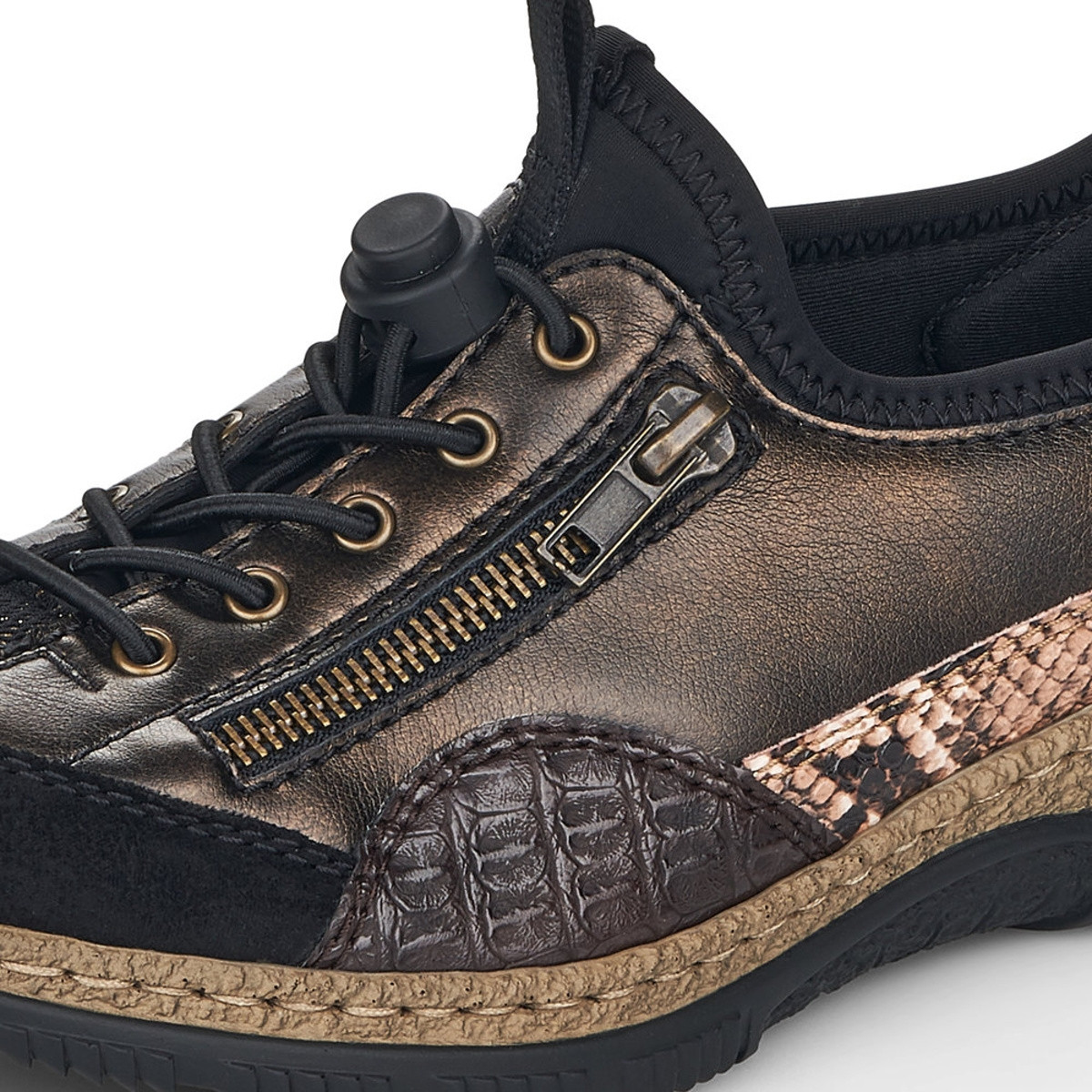 detail Dámské tenisky RIEKER RIE-10101703-W2 hnědá