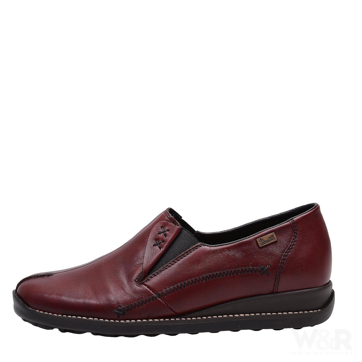 detail Dámské polobotky RIEKER RIE-1012860-W6 vínová