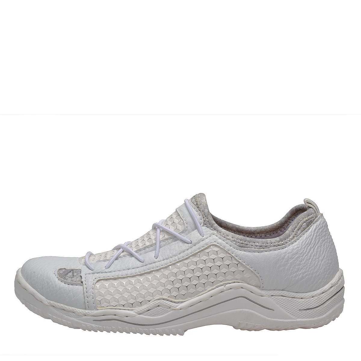 detail Dámská obuv RIEKER L0580/81 WEISS/SILBER F/S 8